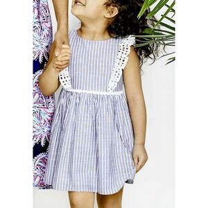 Lilly Pulitzer Girls Madelina Dress Blue Thistle 2025 $98 Size 10